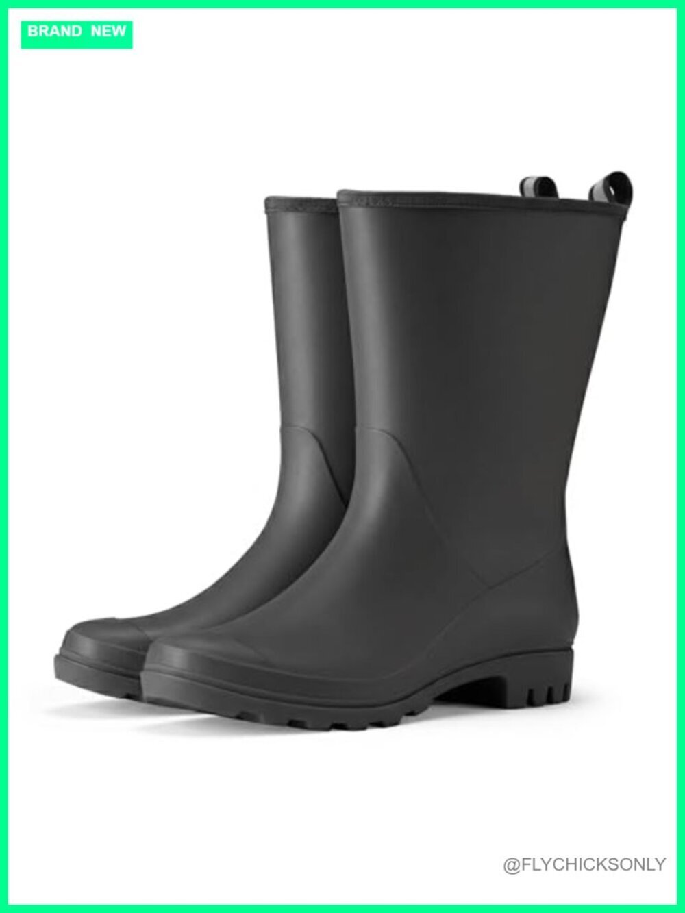 Wide Calf Rain Boots Waterproof PVC Rubber Outdoor Gardening Shoes